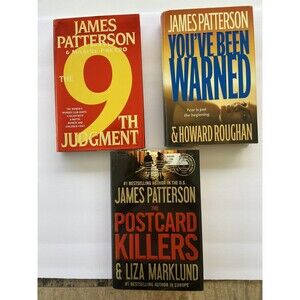 James Patterson Lot of 3 Books Used, Great Condition Reading Library Home Author